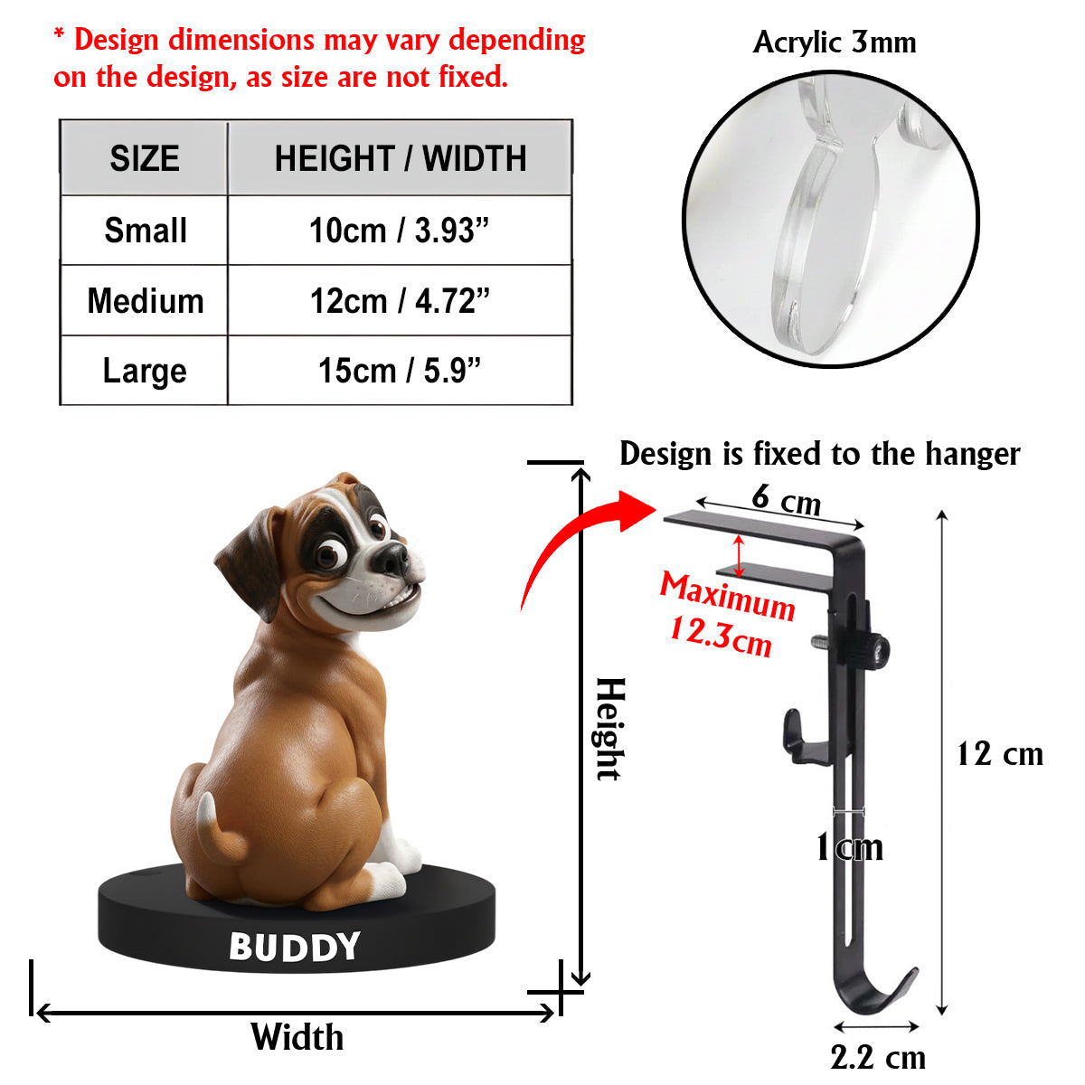 Lustige Hunde – Personalisierter Strumpfhalter in Hundeform