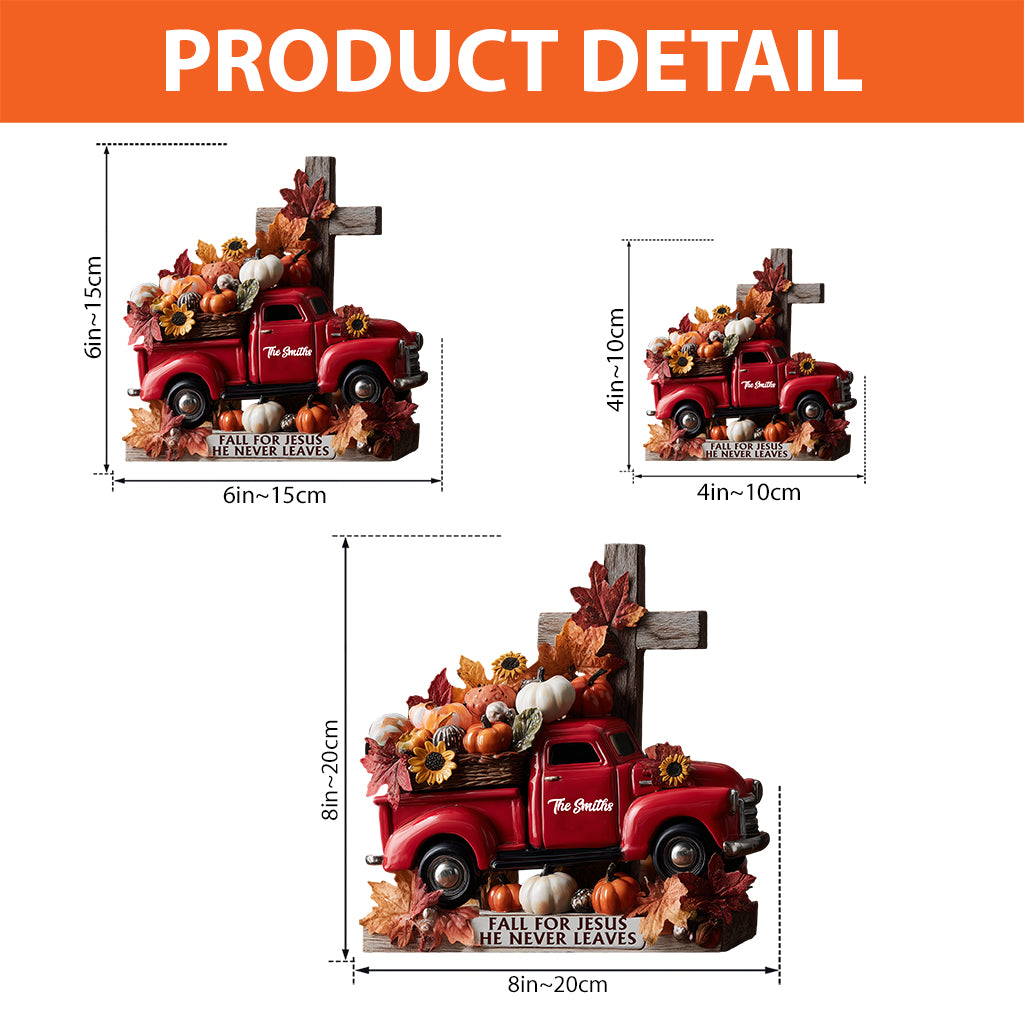 Verliebe dich in Jesus – Personalisierte Acrylplakette in Herbstform