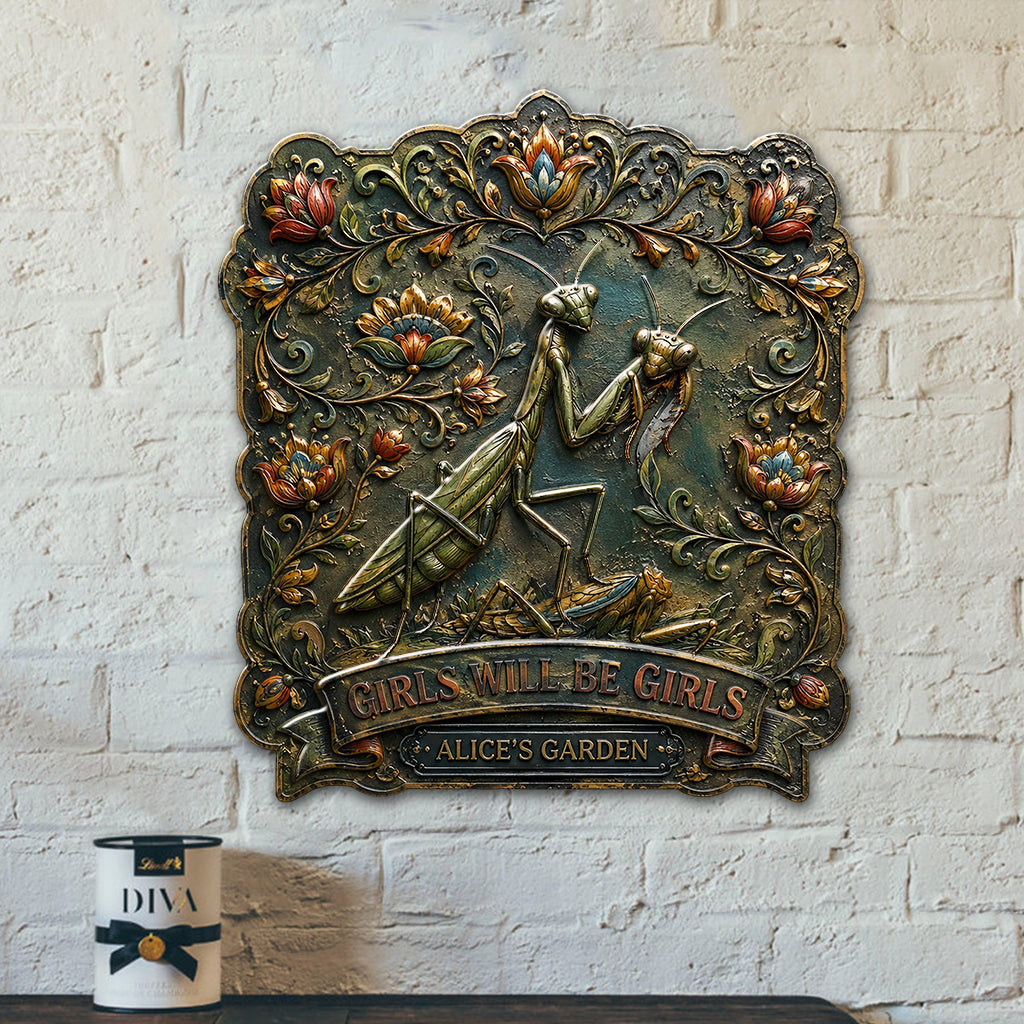 Lustiges Schild Garten Dekoration - Personalisierte 3D-gedruckte Metalltafel