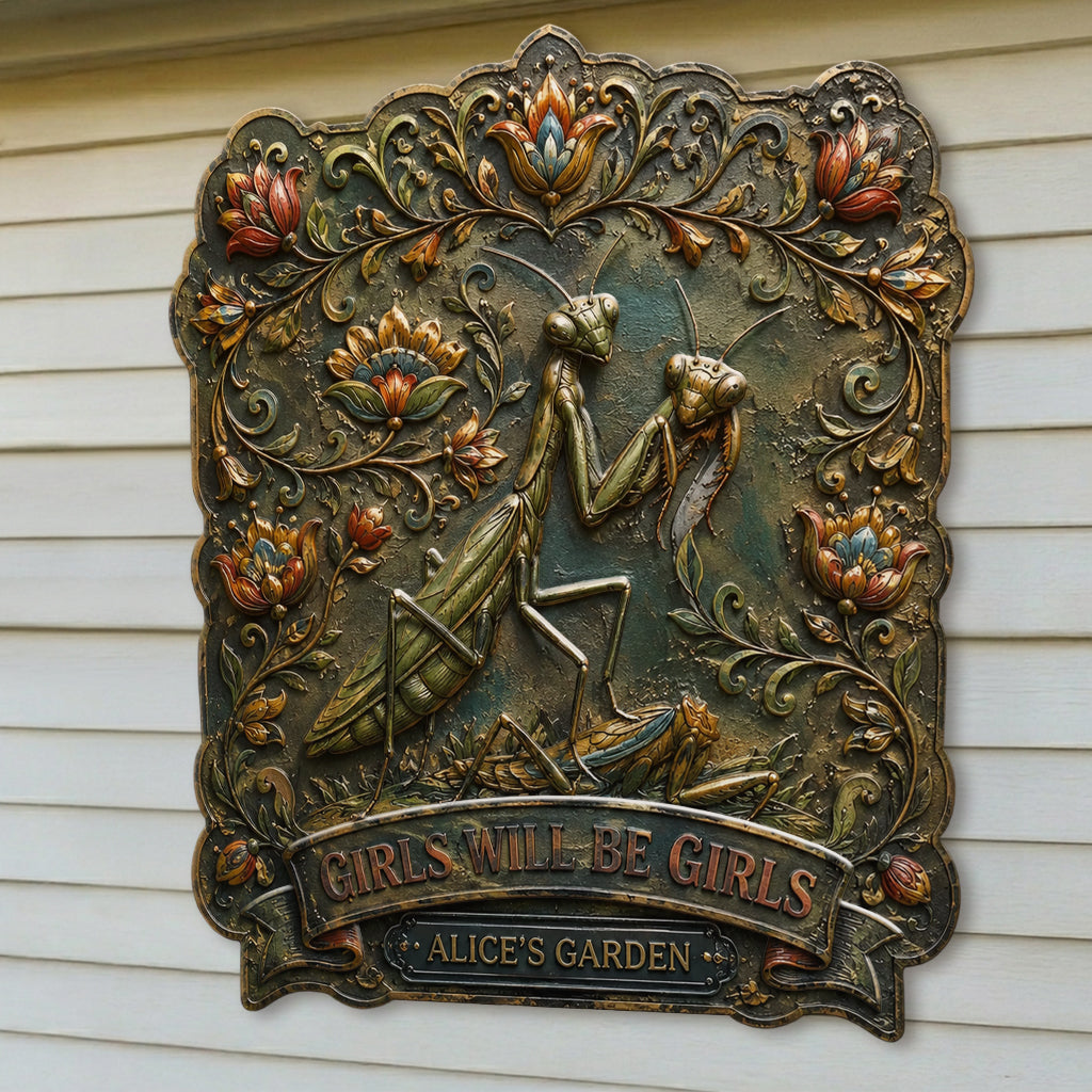 Lustiges Schild Garten Dekoration - Personalisierte 3D-gedruckte Metalltafel