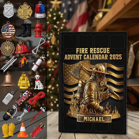 Feuerwehr-Kollektion – Personalisierter Feuerwehr-Adventskalender mit Ornamenten