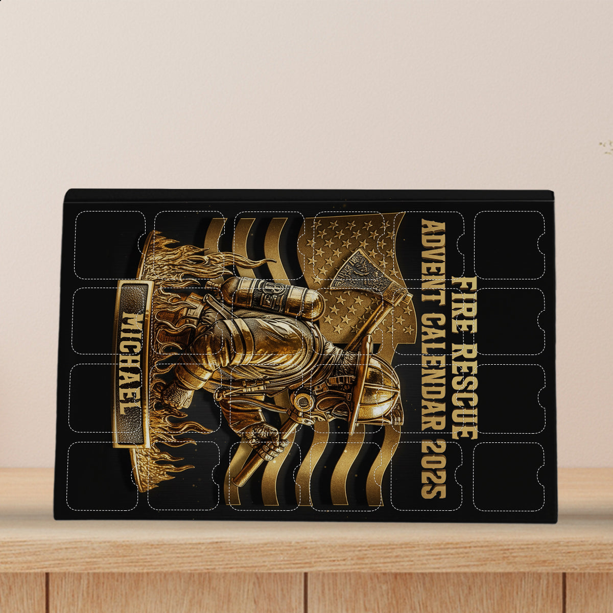 Feuerwehr-Kollektion – Personalisierter Feuerwehr-Adventskalender mit Ornamenten