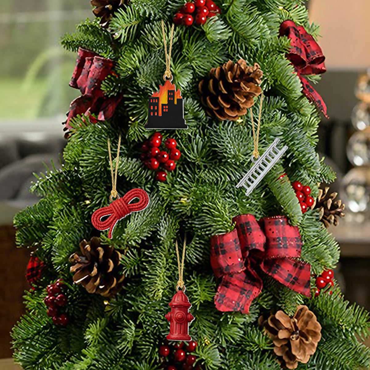 Feuerwehr-Kollektion – Personalisierter Feuerwehr-Adventskalender mit Ornamenten