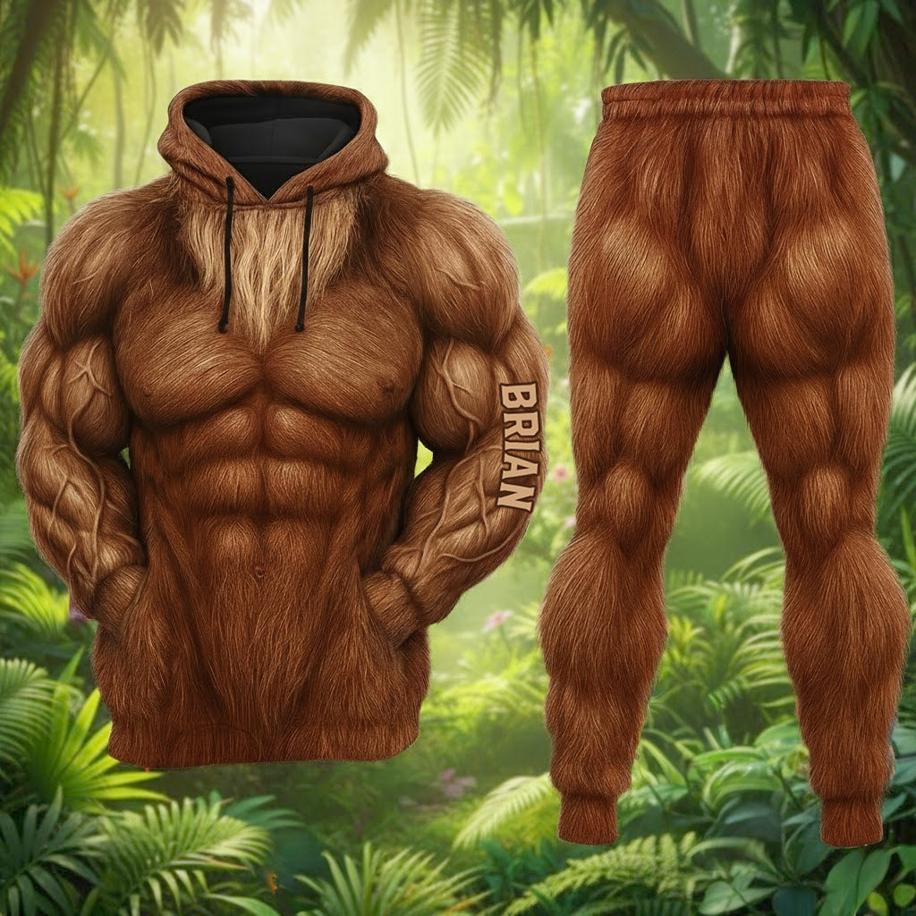 Bigfoot-Kostüm – Personalisierter Bigfoot-Hoodie und Jogginghose