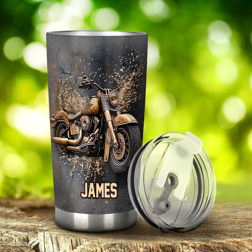 Strong Metal Motorcycle - Personalized Biker Tumbler