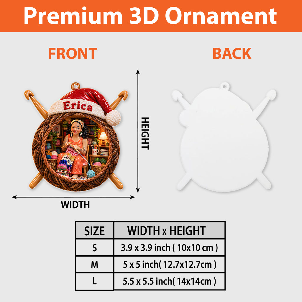 Häkel-Liebhaber - Personalisierte Premium 3D-Hängedekoration