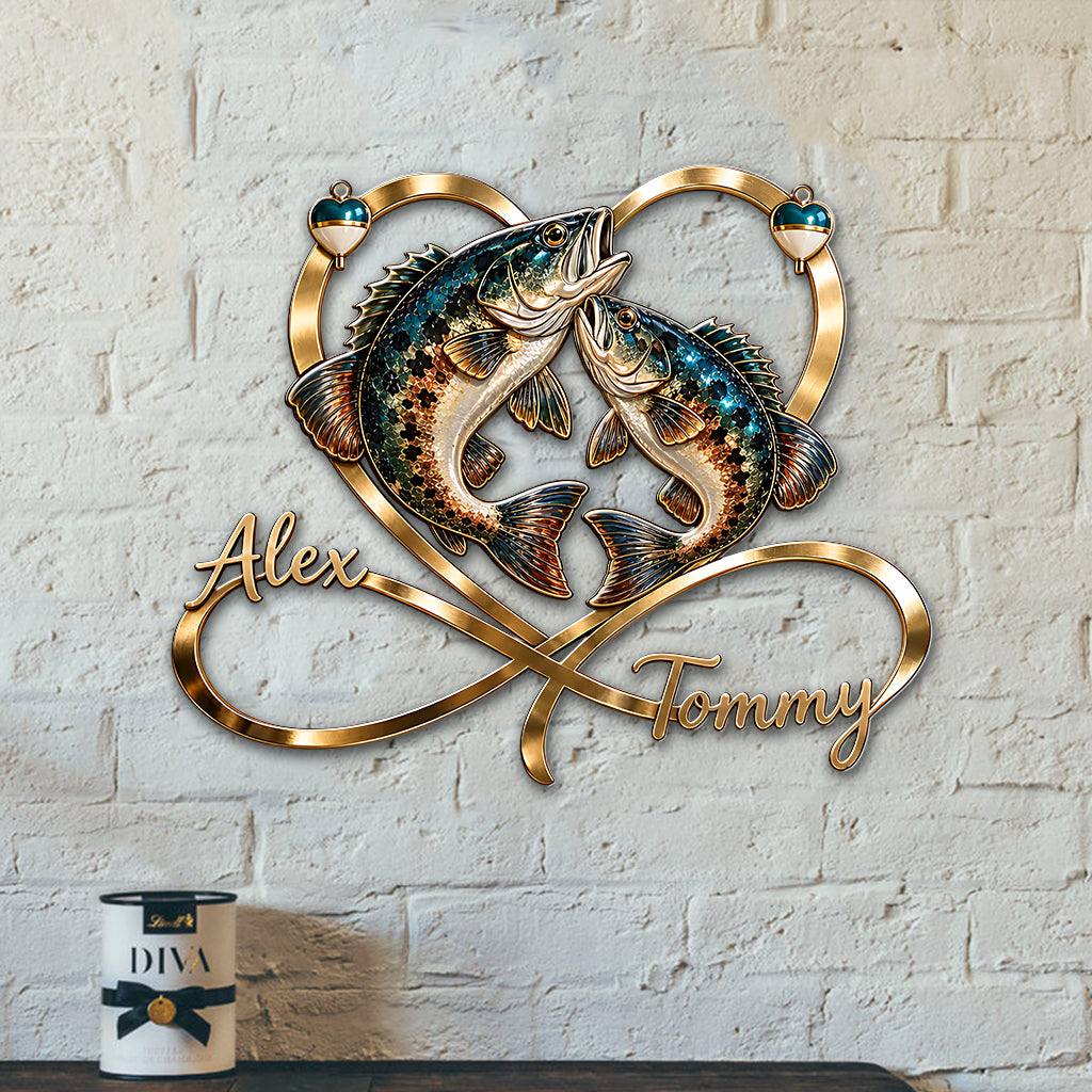 You & Me We Got This - Personalized Fishing 3D Printed Cut Metal Sign