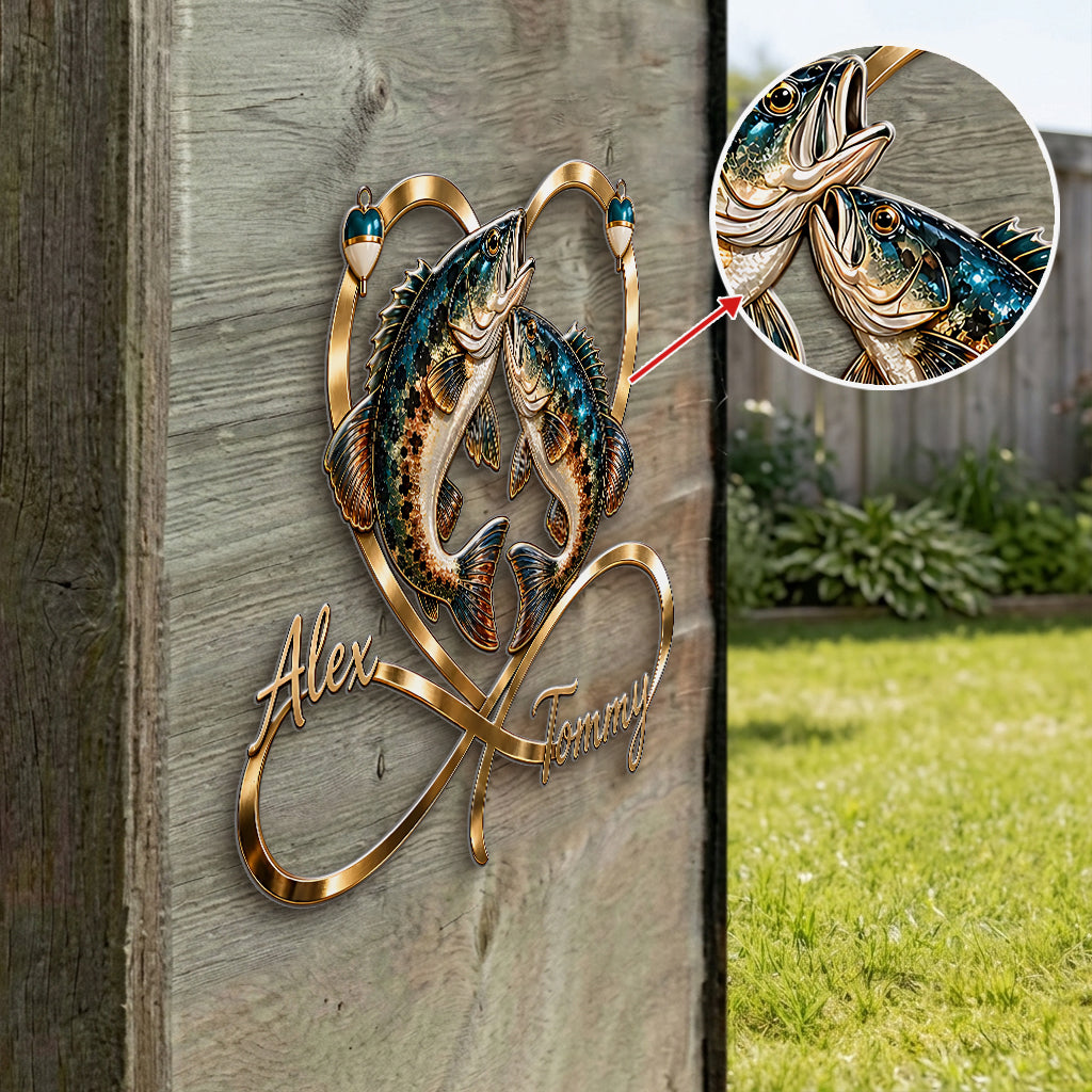You & Me We Got This - Personalized Fishing 3D Printed Cut Metal Sign