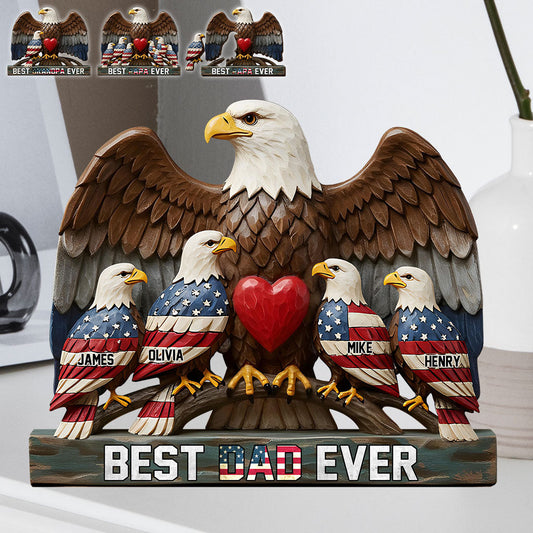 Bester Papa aller Zeiten – Personalisiertes Holzpuzzle in Vaterform