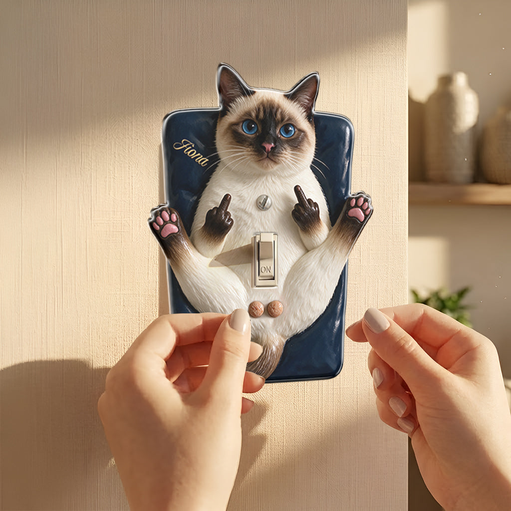 Funny Pose - Personalized Cat Light Switch/ Outlet Cover