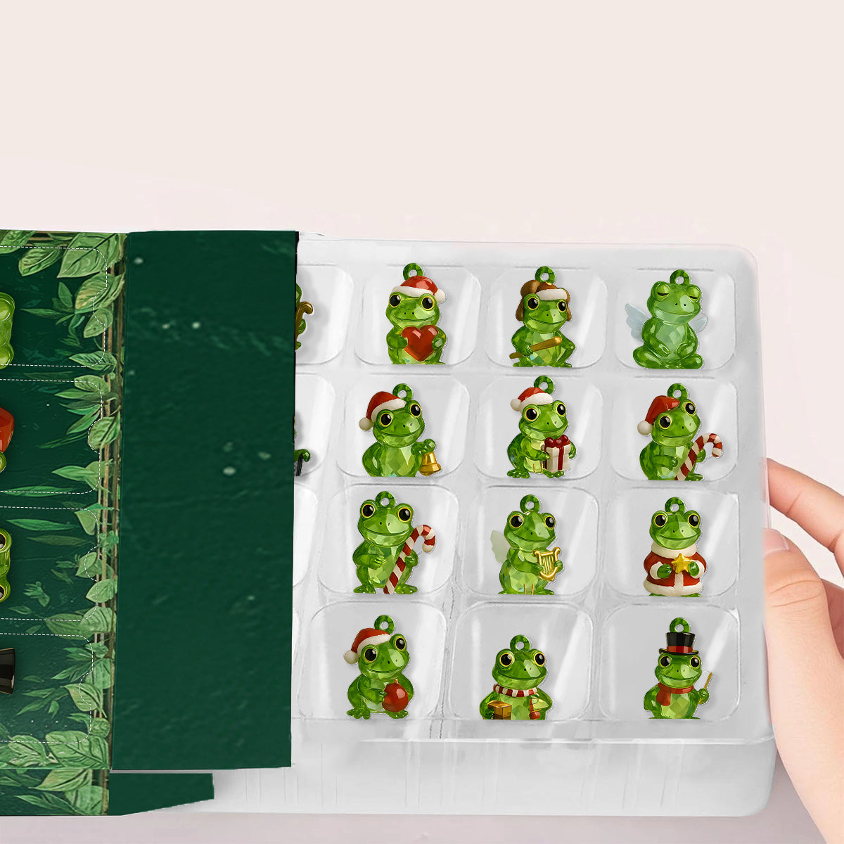 Froschliebhaber – Personalisierter Frosch-Adventskalender mit Ornamenten