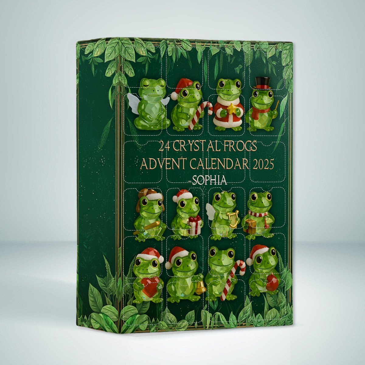 Froschliebhaber – Personalisierter Frosch-Adventskalender mit Ornamenten