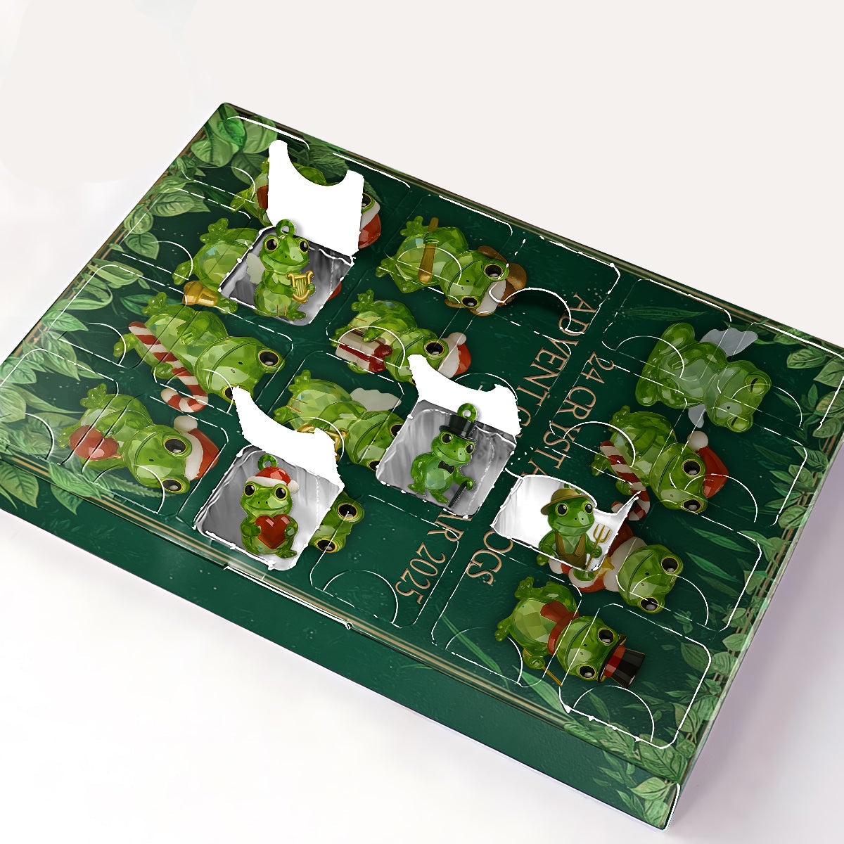 Froschliebhaber – Personalisierter Frosch-Adventskalender mit Ornamenten
