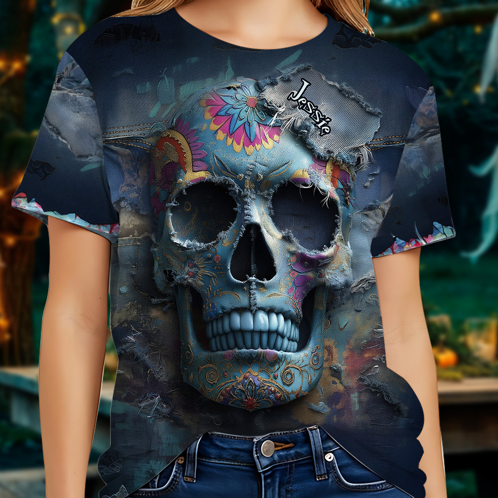 Sugar Skull - Personalized Skull All Over Shirt