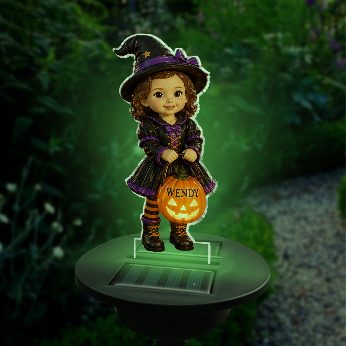 Cute Kid Halloween Decoration - Personalized Kid Garden Solar Light