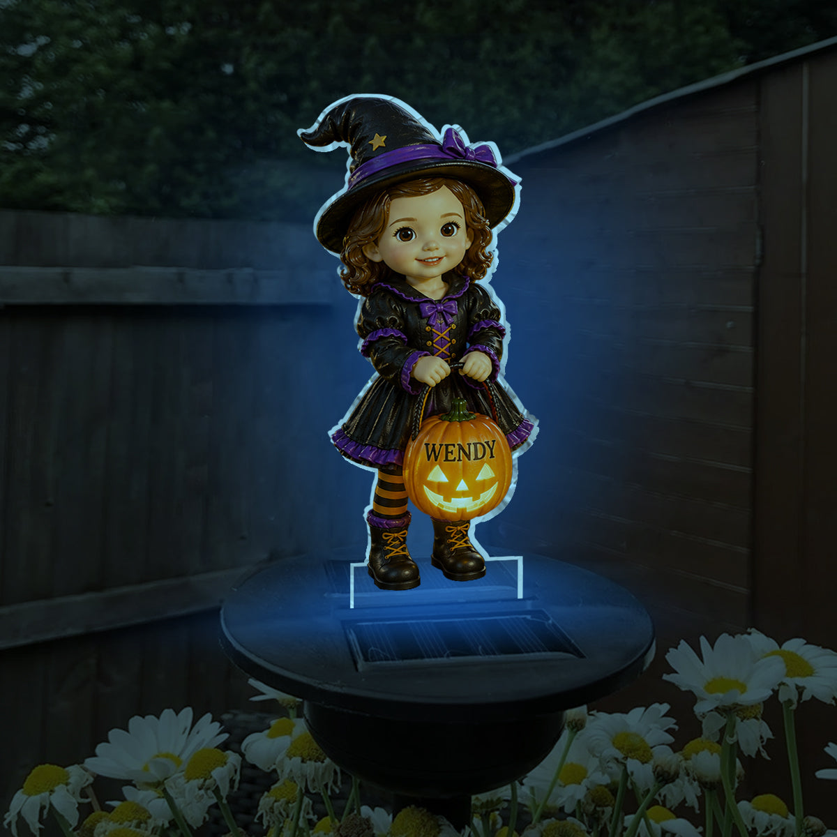 Cute Kid Halloween Decoration - Personalized Kid Garden Solar Light