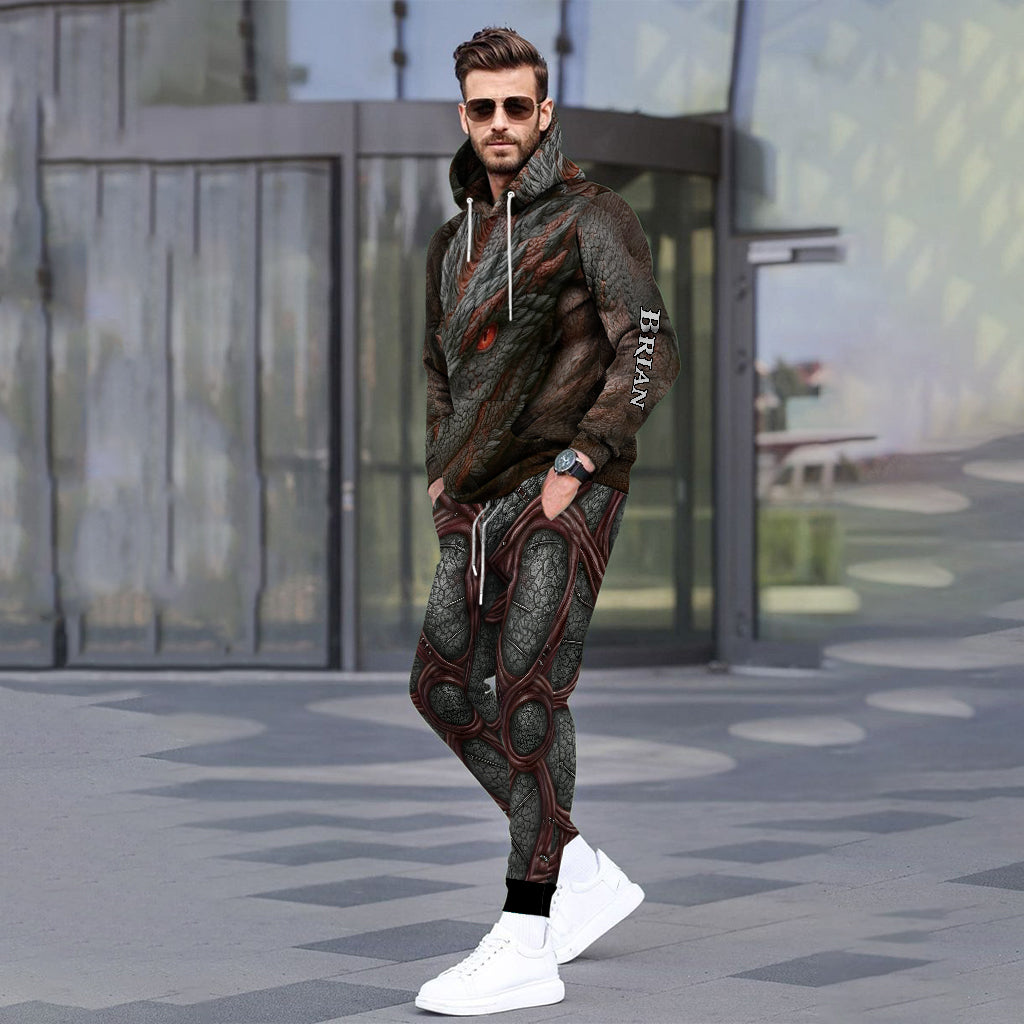 Geschenk für Drachenliebhaber – Personalisierter Drachen-Hoodie und Jogginghose