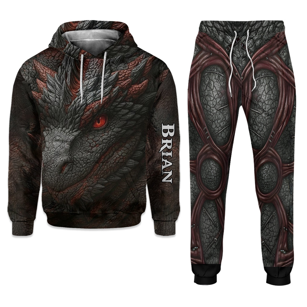 Geschenk für Drachenliebhaber – Personalisierter Drachen-Hoodie und Jogginghose