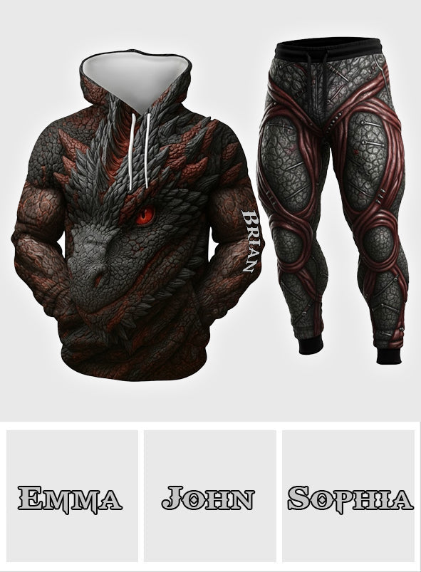 Geschenk für Drachenliebhaber – Personalisierter Drachen-Hoodie und Jogginghose