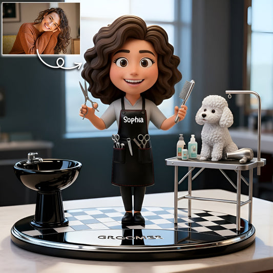 Groomers' Life – Personalisierte Acrylplakette in individueller Form für Hundefriseure