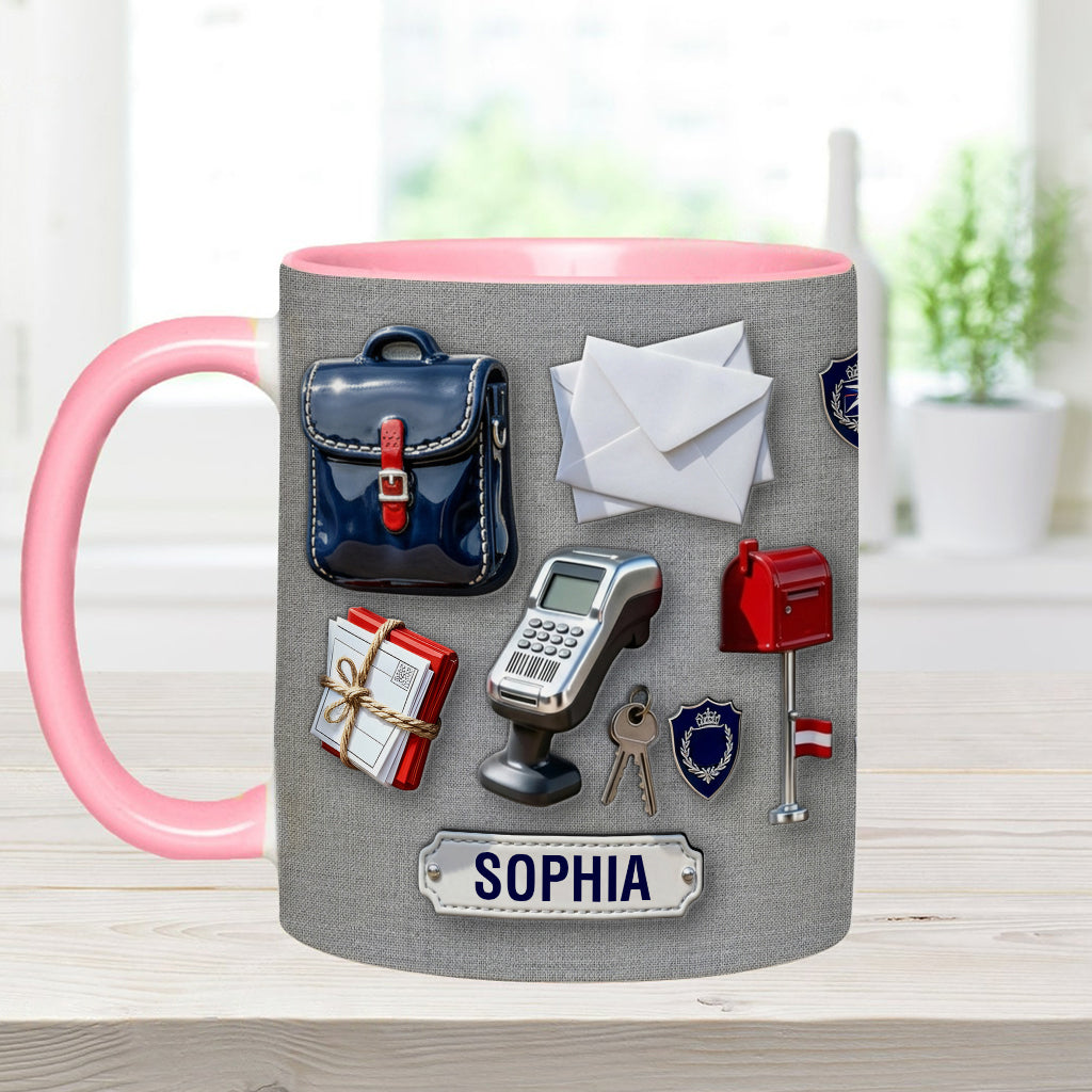 Der beste Postbote der Welt – Personalisierte Tasse und Untersetzer mit Postboten-Motiv