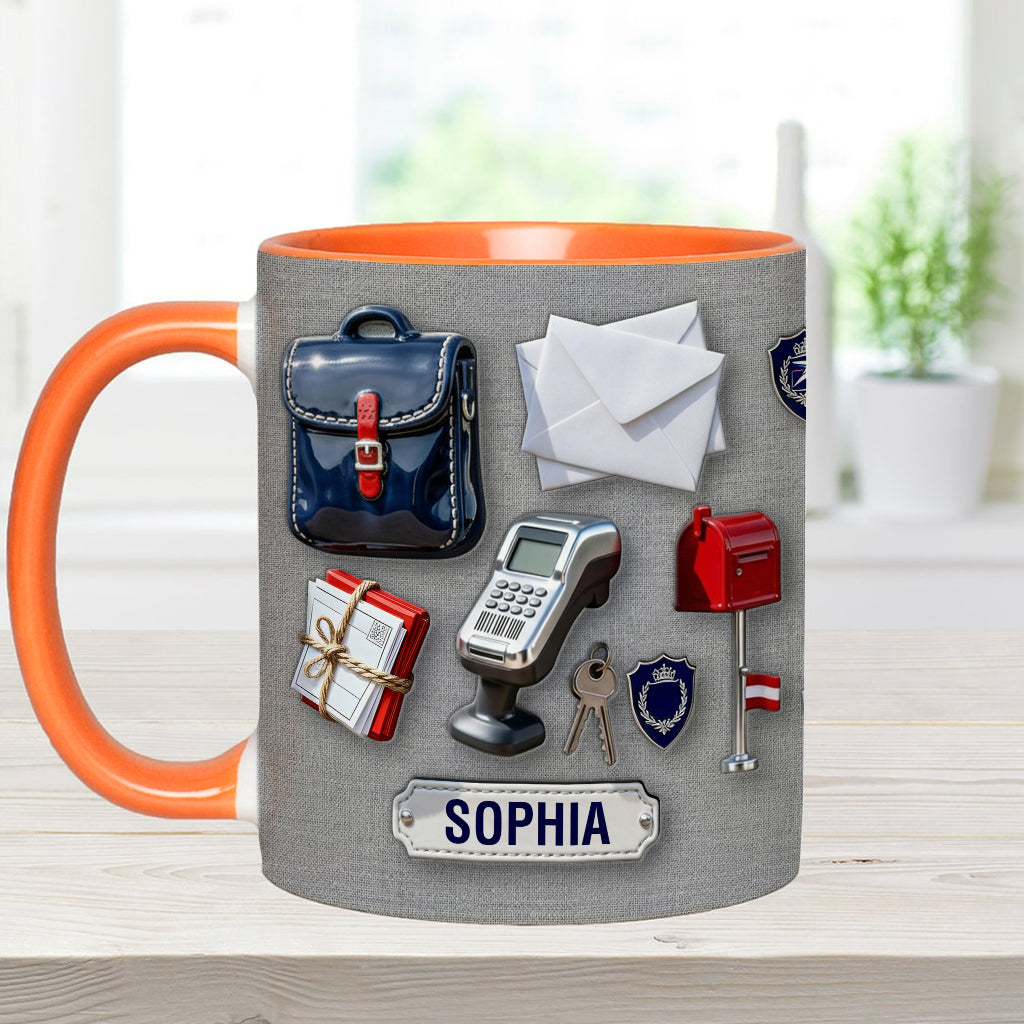 Der beste Postbote der Welt – Personalisierte Tasse und Untersetzer mit Postboten-Motiv
