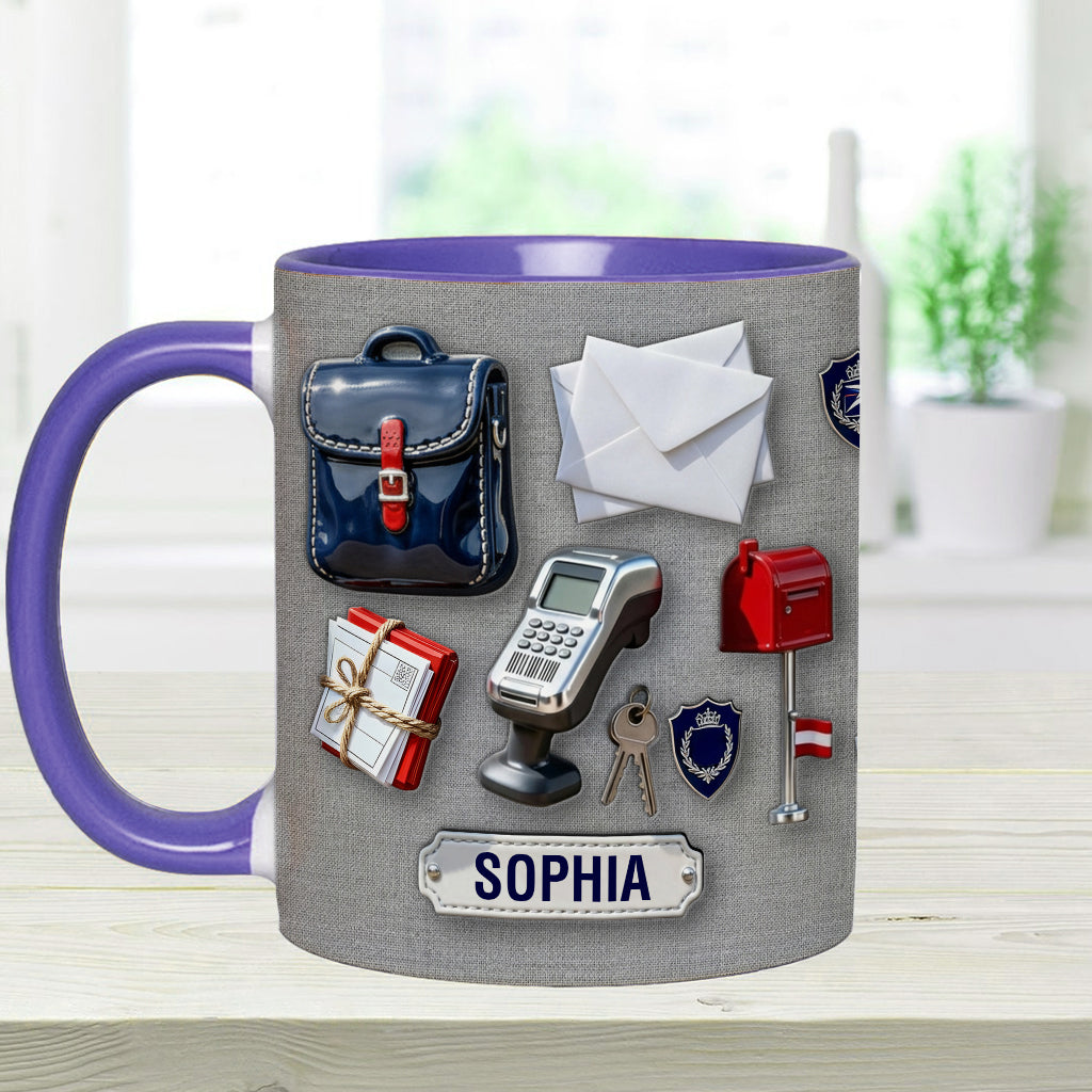 Der beste Postbote der Welt – Personalisierte Tasse und Untersetzer mit Postboten-Motiv