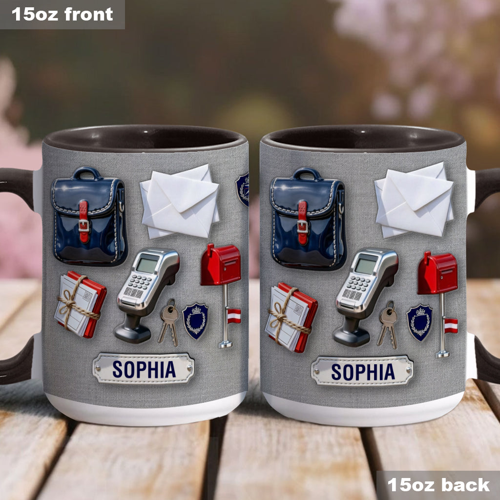 Der beste Postbote der Welt – Personalisierte Tasse und Untersetzer mit Postboten-Motiv
