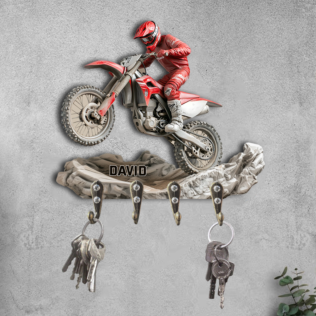 Ride Or Die - Personalized Dirt Bike Custom Shaped Key Rack