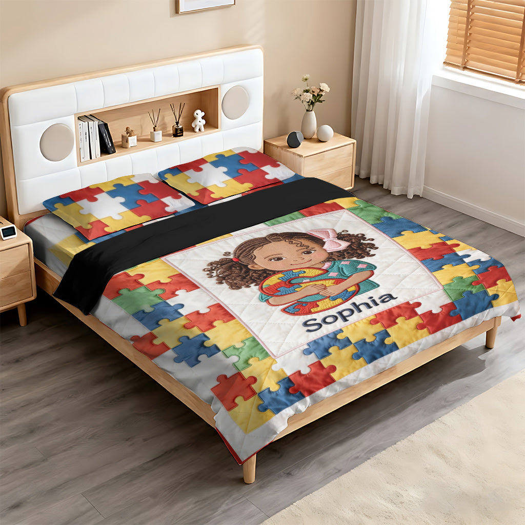 Autism Letter - Personalized Autism Awareness Bedding Set
