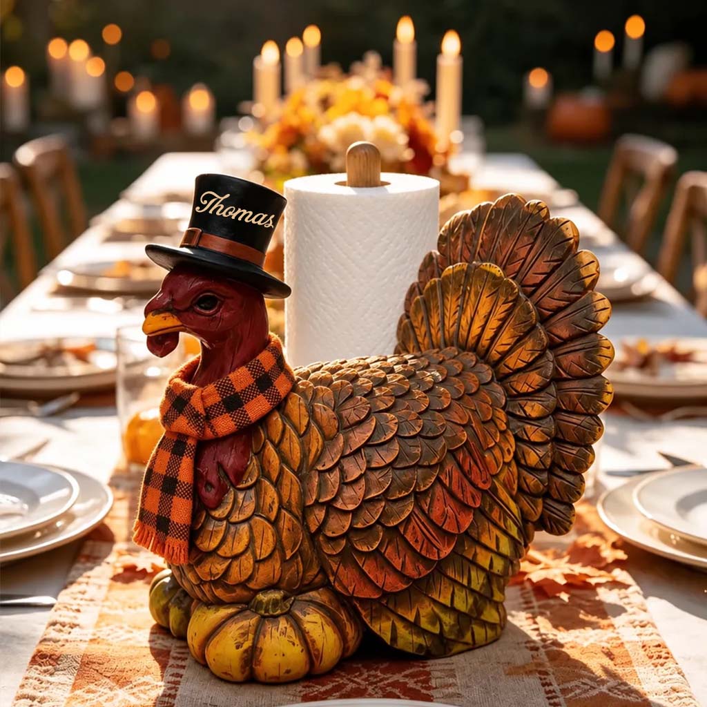 Personalisierte Thanksgiving Truthahn Dekoration - Papiertuchständer