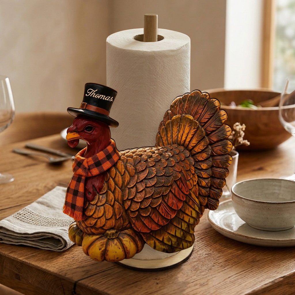 Personalisierte Thanksgiving Truthahn Dekoration - Papiertuchständer