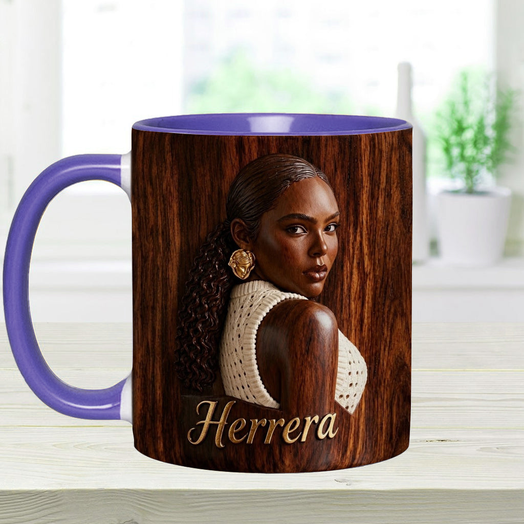 Afro Woman - Personalized African American Accent Mug & Coaster