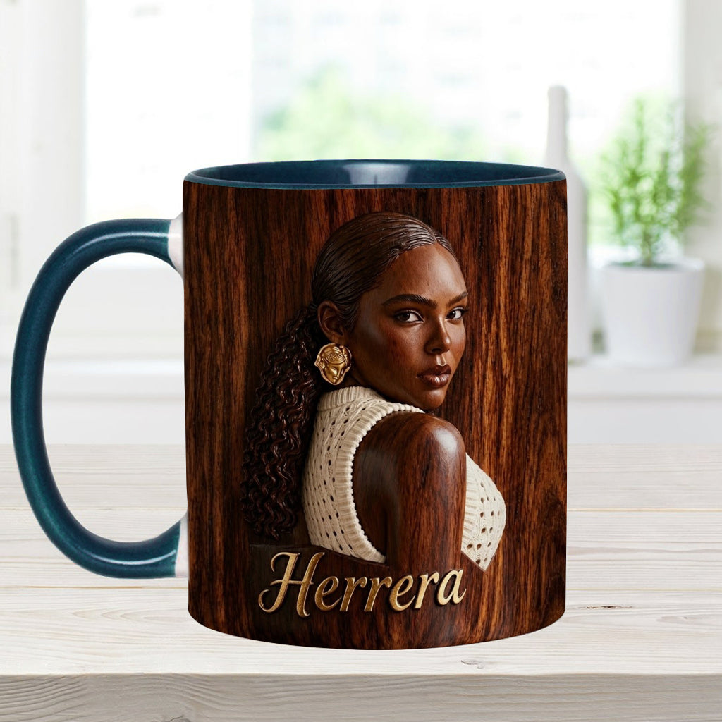 Afro Woman - Personalized African American Accent Mug & Coaster