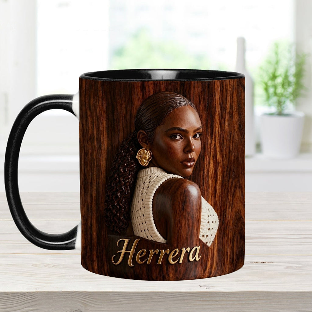 Afro Woman - Personalized African American Accent Mug & Coaster