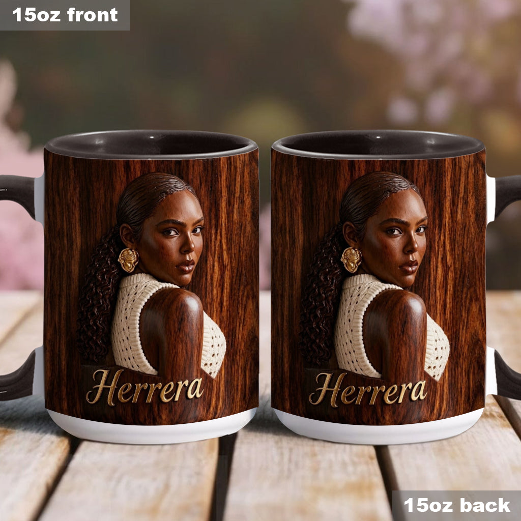 Afro Woman - Personalized African American Accent Mug & Coaster