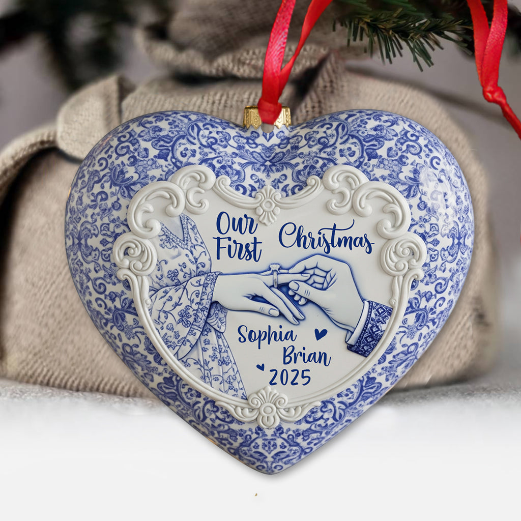 Unser erstes Weihnachten – personalisierter Weihnachtsschmuck für Paare