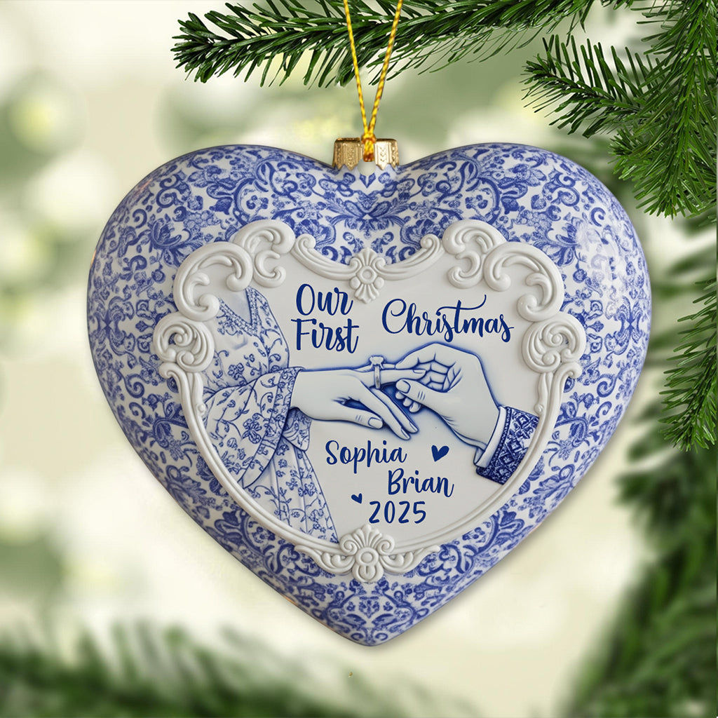 Unser erstes Weihnachten – personalisierter Weihnachtsschmuck für Paare