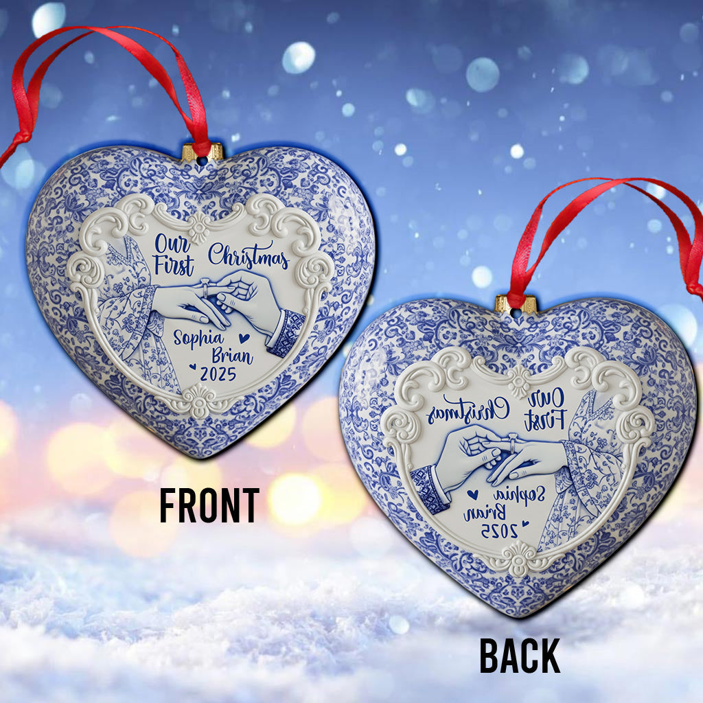 Unser erstes Weihnachten – personalisierter Weihnachtsschmuck für Paare
