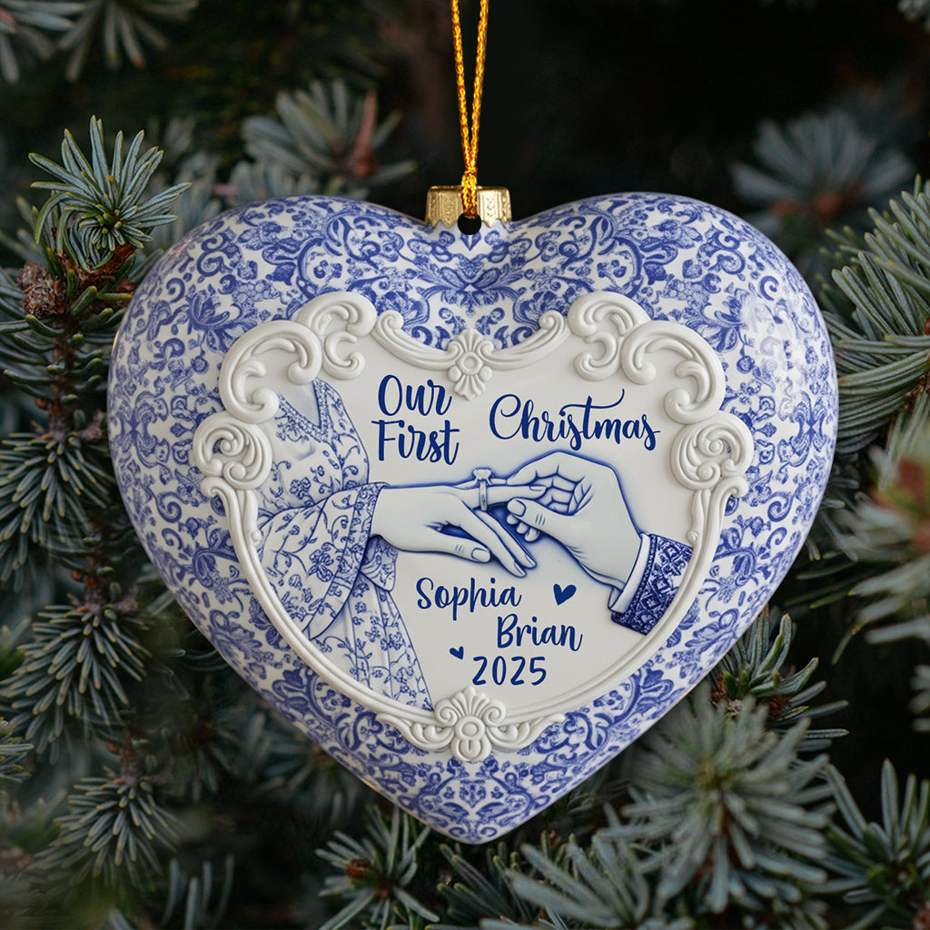 Unser erstes Weihnachten – personalisierter Weihnachtsschmuck für Paare