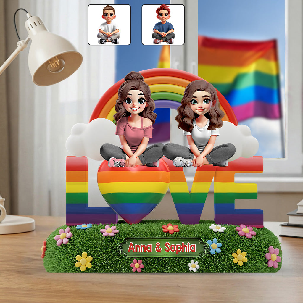 Liebe ist Liebe – Personalisierte Acrylplakette zur Unterstützung der LGBT-Community in individueller Form