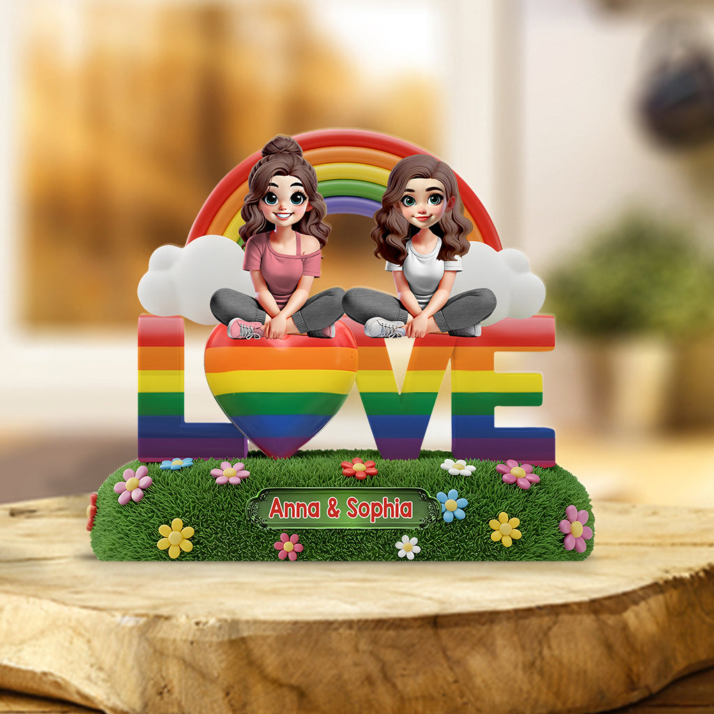 Liebe ist Liebe – Personalisierte Acrylplakette zur Unterstützung der LGBT-Community in individueller Form