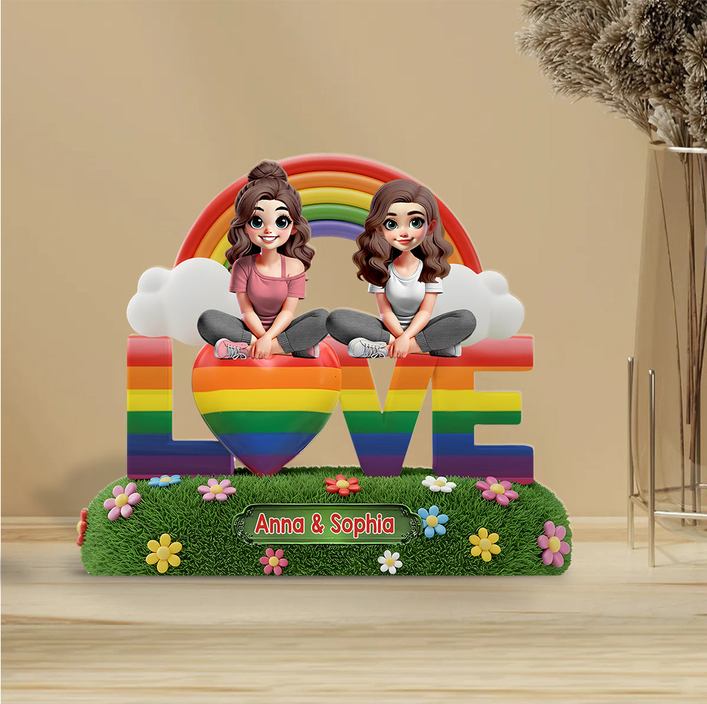 Liebe ist Liebe – Personalisierte Acrylplakette zur Unterstützung der LGBT-Community in individueller Form