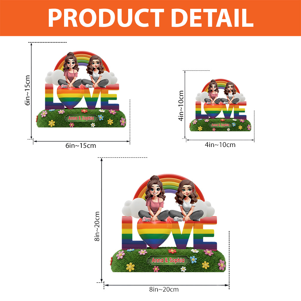 Liebe ist Liebe – Personalisierte Acrylplakette zur Unterstützung der LGBT-Community in individueller Form
