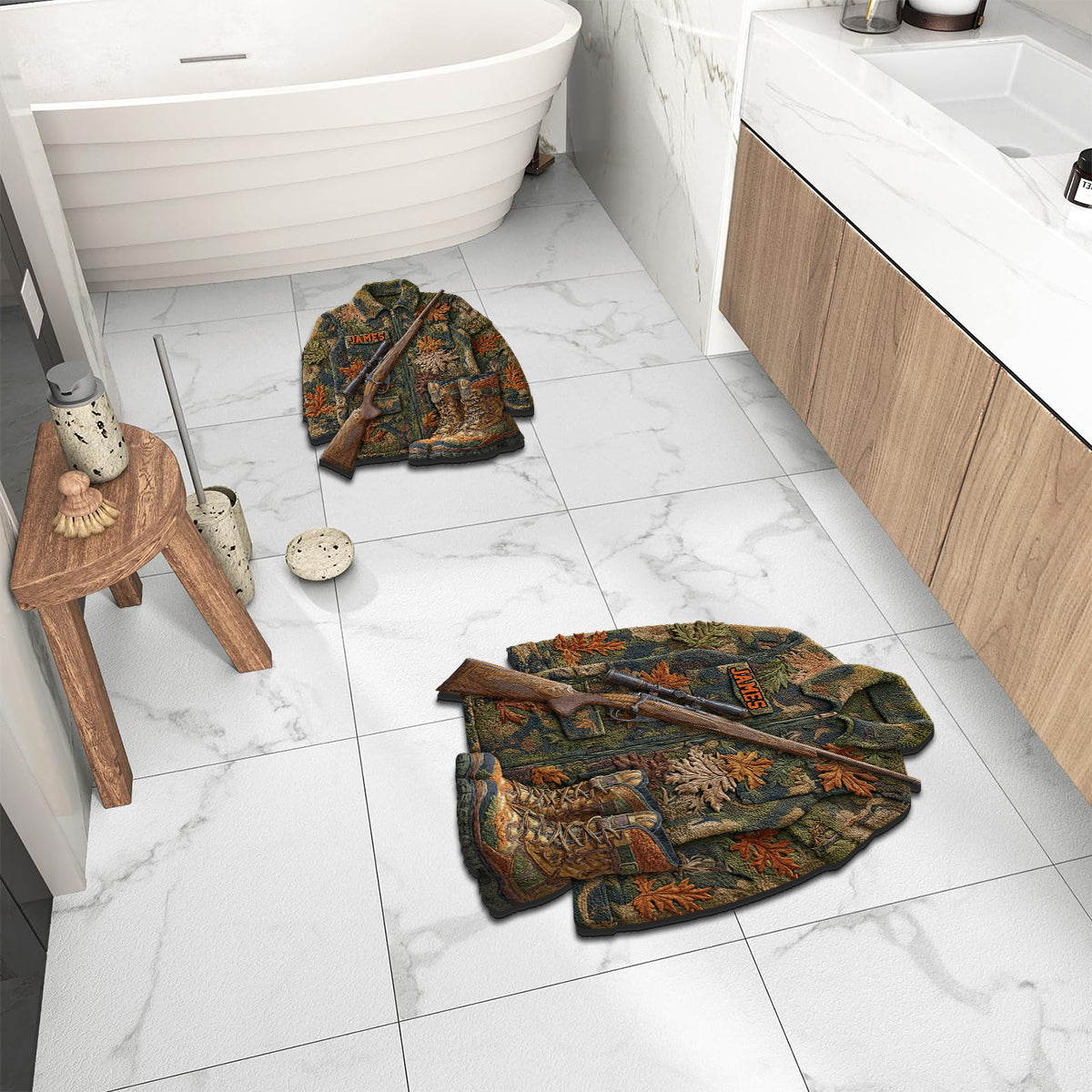 Liebe zur Jagd – Personalisierter, rutschfester, getufteter Jagdteppich