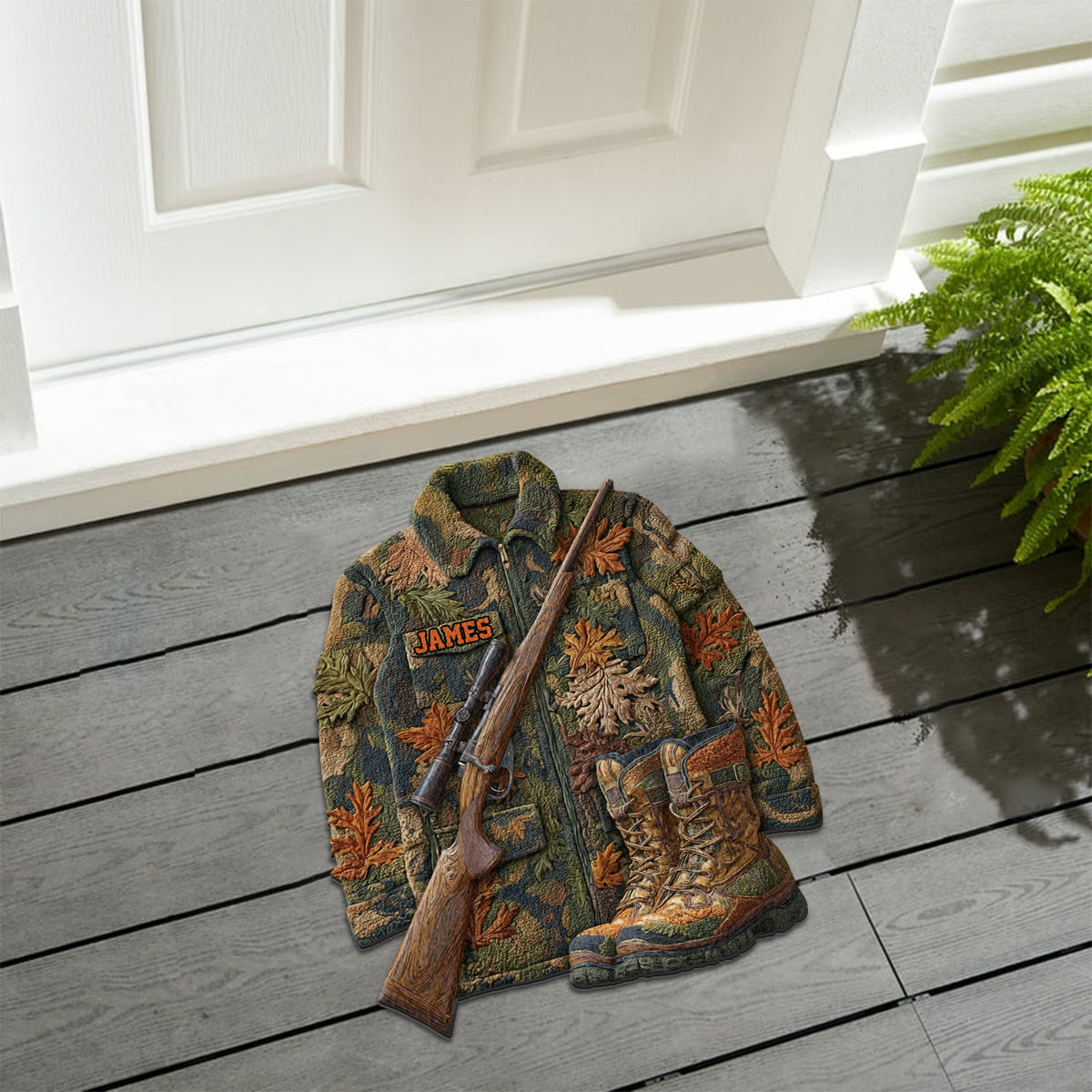 Liebe zur Jagd – Personalisierter, rutschfester, getufteter Jagdteppich