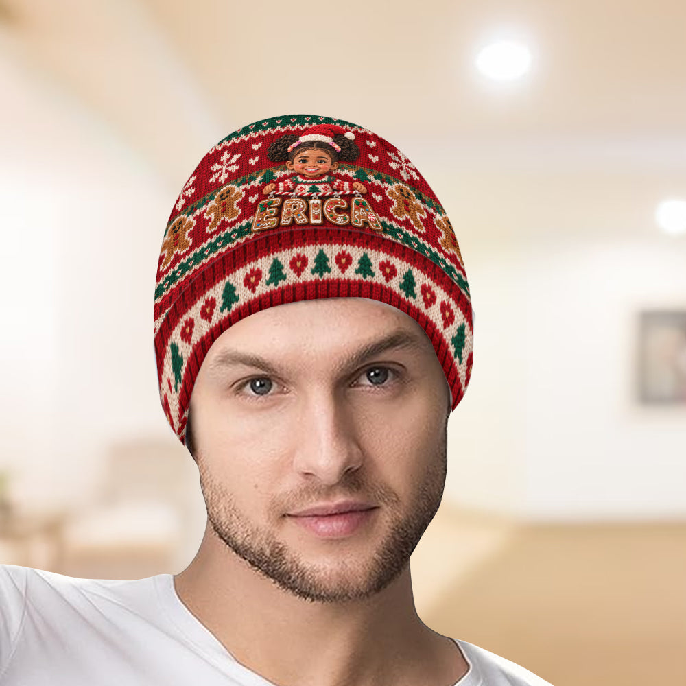 Holding Name Letter Gift For Kids - Personalized Kid Beanie Hat
