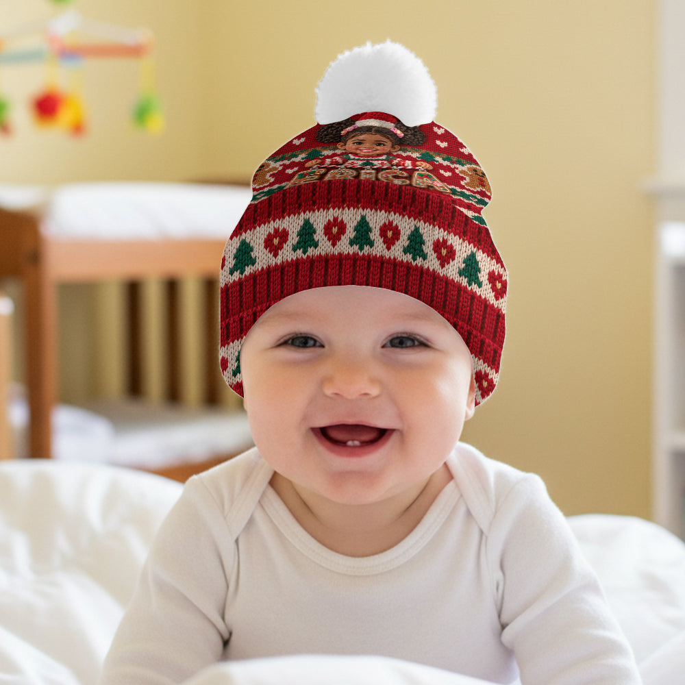 Holding Name Letter Gift For Kids - Personalized Kid Beanie Hat