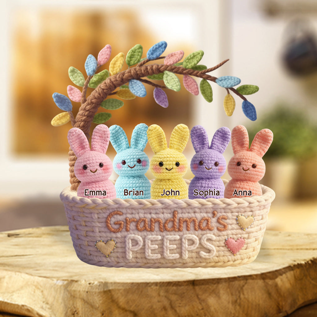 Grandma's Peeps - Personalized Grandma Custom Shaped Acrylic Plaque