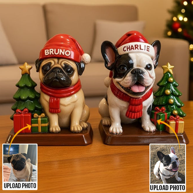 Weihnachtsplakette für Hunde – Personalisierte Acrylplakette in Hundeform